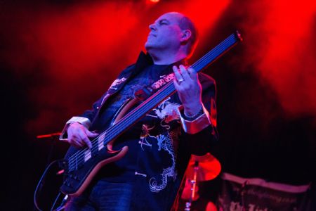 mike of distant earth tamworth midlands prog rock covers band with sei original bass